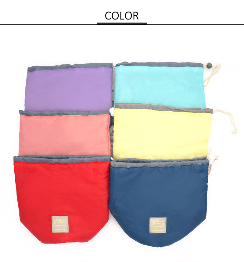 Lazy Outdoor Custom Drawstring Cosmetic Bag Travel Storage Wash Bag