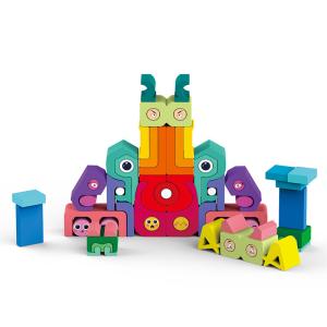 Wholesale Children'S Wooden Rainbow Building Blocks Montessori Educational from china suppliers