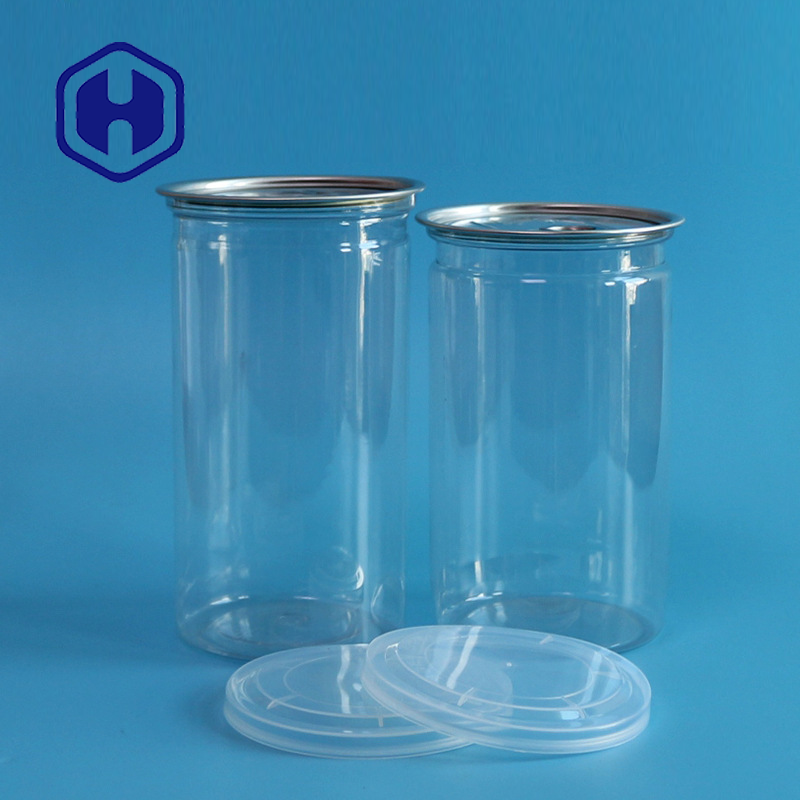 Print Logo 680ml Blank PET Can Food Grade Spice Plastic Canning Cans