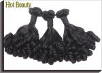 Curled 10'' - 20'' Double Drawn Human Hair / Human Hair Weave Bundles