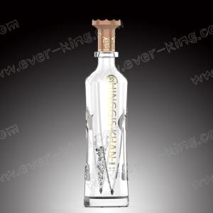 Wholesale Aluminium Label Transparent 500ml Custom Glass Bottles from china suppliers