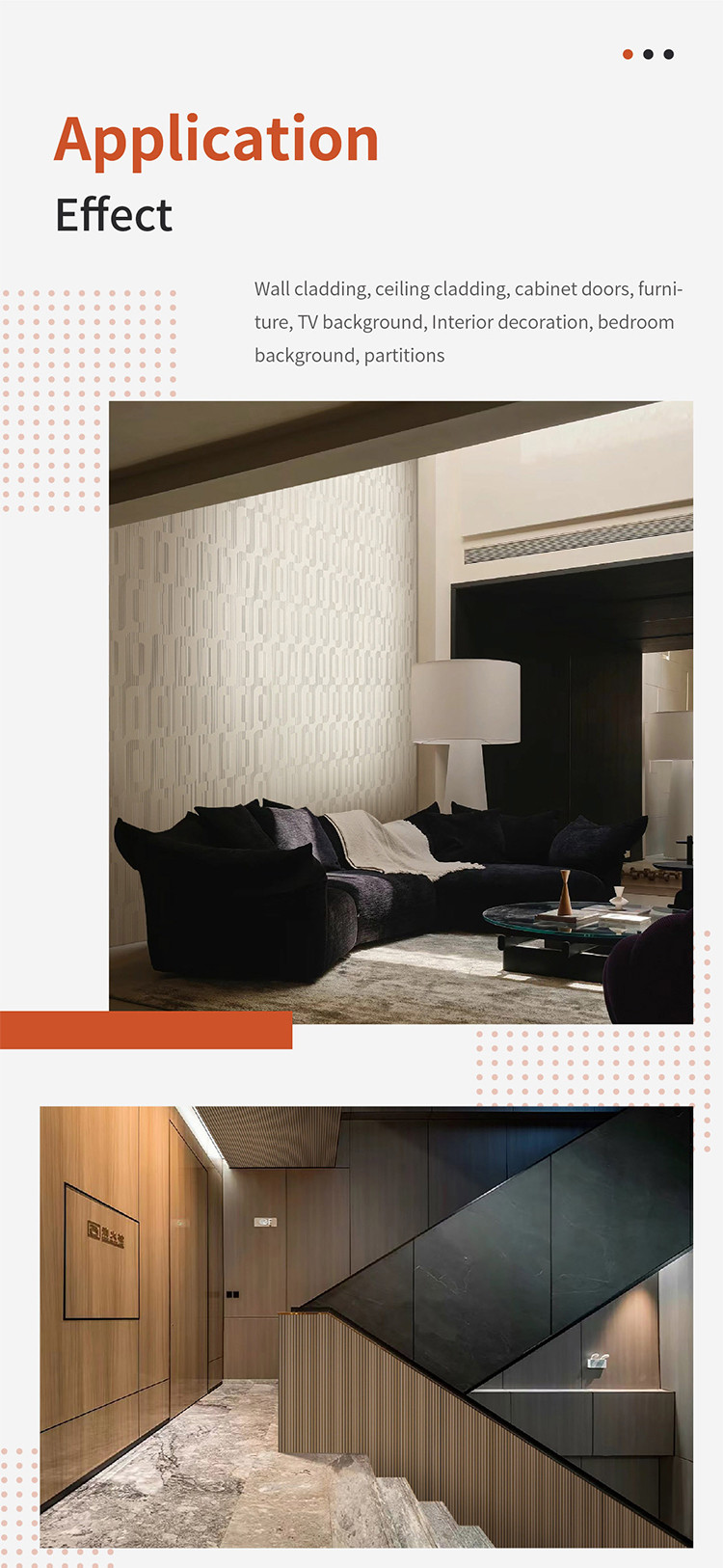 Modern Design MDF Base 3D Decorative Wall Tiles Interior Panels FSC CE Approved