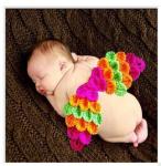 white colorful baby hat cap Baby Photography Prop Crochet wing beanie diaper