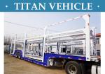 Steel Car Carrier Trailer , 2 / 3 Axle Vehicle Transport Semi Trailer