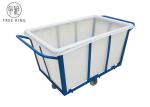 500kg Heavy Duty Plastic Laundry Trolley On Wheels For Textile Industrial LLDPE