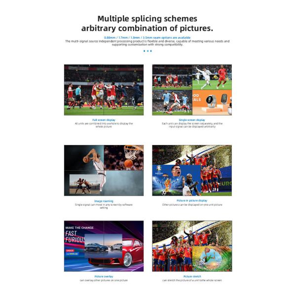 46" 55" 1.7mm Ultra Narrow Bezel LCD Video Wall 2x2 3x3 Splicing Screen