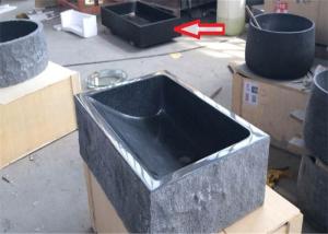 Wholesale G654 Natural Stone Sink Sesame Dark Grey Granite Slope Rectangle Shape from china suppliers