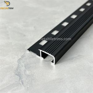 Wholesale Aluminum Edge Anti Slip Stairs Matt Black Ceramic Tile Trim Pieces Bullnose Tile from china suppliers