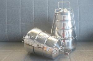 Wholesale Hand holding food storage container set 3 layers tiffin lunch box cheap price stainless steel food carrier from china suppliers
