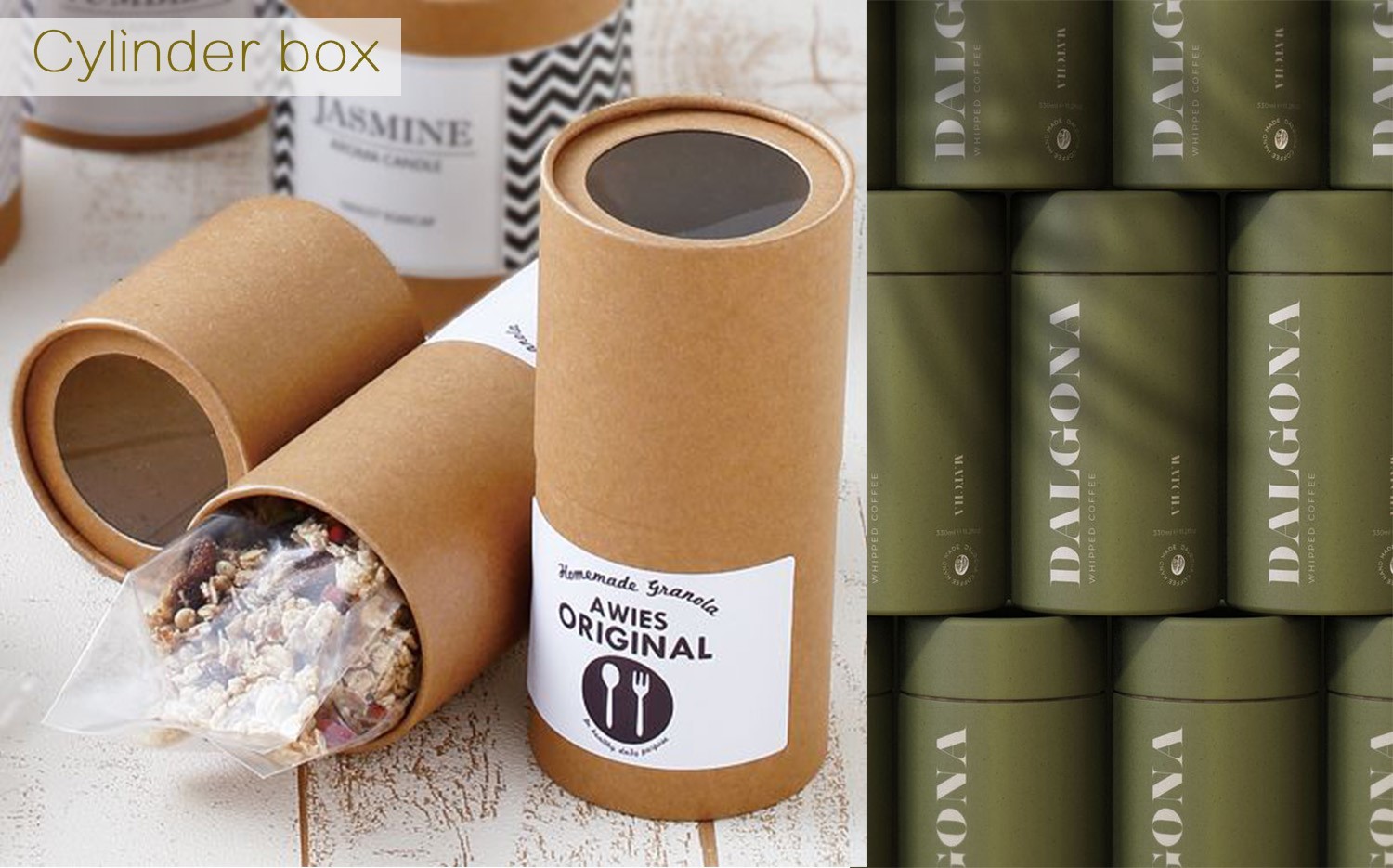 CMYK Printing Round Cardboard Gift Box Rolled Edge Cylindrical Carton Box