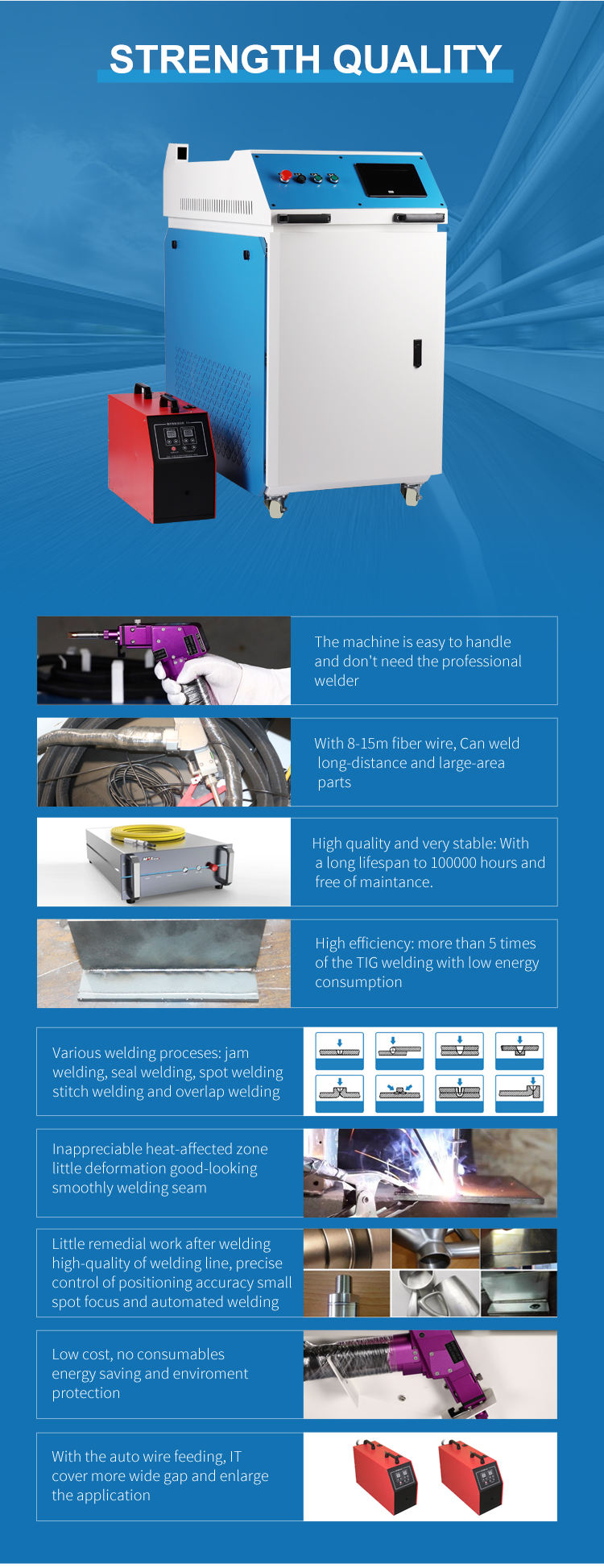 1500W 2000W Handled Laser Spot Welding Machine For Metal