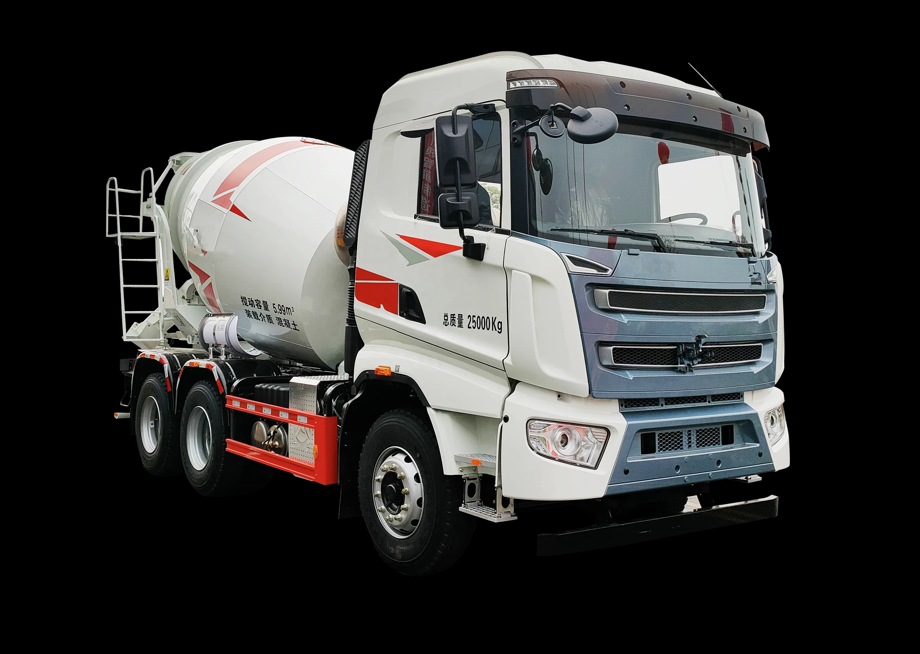 Left And Right Concrete Mixer Truck Heavy Duty , Cement Mixer Truck 10M3 Euro 3