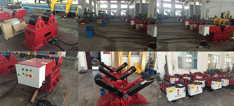 15 T Hydrulic Lifting Bolt Adjustment Pipe Roller Stands , CE Pipe Welding Rollers