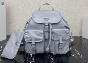 Wholesale Detachable Small Blue 30cm Womens Nylon Backpack Triangle Logo from china suppliers