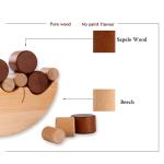 Children'S Montessori Wooden Moon Balance Building Blocks