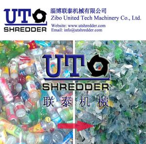 Wholesale high efficiency PET bottle recycling machine, bottle recycling, Plastic Bottle Shredder machines, twin shaft shredder from china suppliers