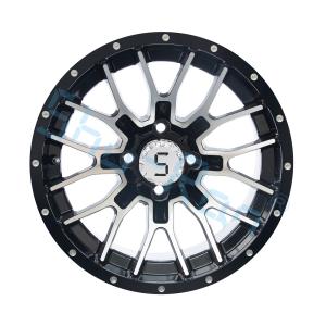 Wholesale Exclusive 14 Inch Golf Cart Wheels Machined/ Glossy Black ET-25 Sample Service from china suppliers