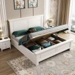 White Blue Modern Hotel Bedroom Furniture Custom King Size Beds