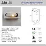Contemporary recessed mounted led headboard wall light/hotel led bedside wall