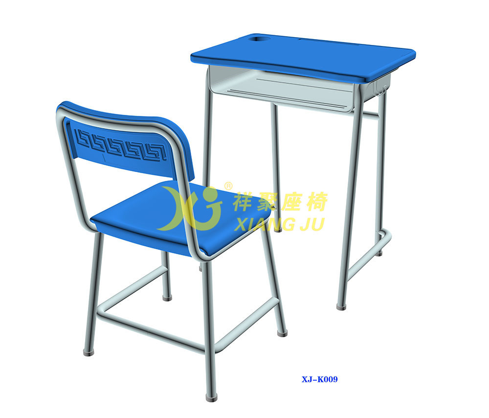 Middle School Single Desk And Chair With Color Customied / Classroom Furniture