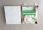 8 Cores FTTH Splitter Box White Color Size 190 X 126 X 46mm Net Weight 0.3kg
