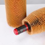 Degradable Honeycomb Wrapping Paper Mesh Sleeve For Glass Bottle Cosmetic