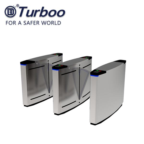 Stainless steel CE approved waist high organic glass flap barrier gate IR sensor
