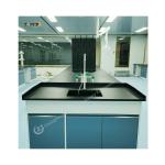 Blue Finish Lab Island Work Tables Steel Wood 1500*850mm