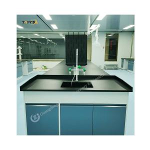 Wholesale Blue Finish Lab Island Work Tables Steel Wood 1500*850mm from china suppliers