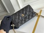 Black Mini Coco Chanel WOC Clutch Handbags Wallet On A Chain CF20