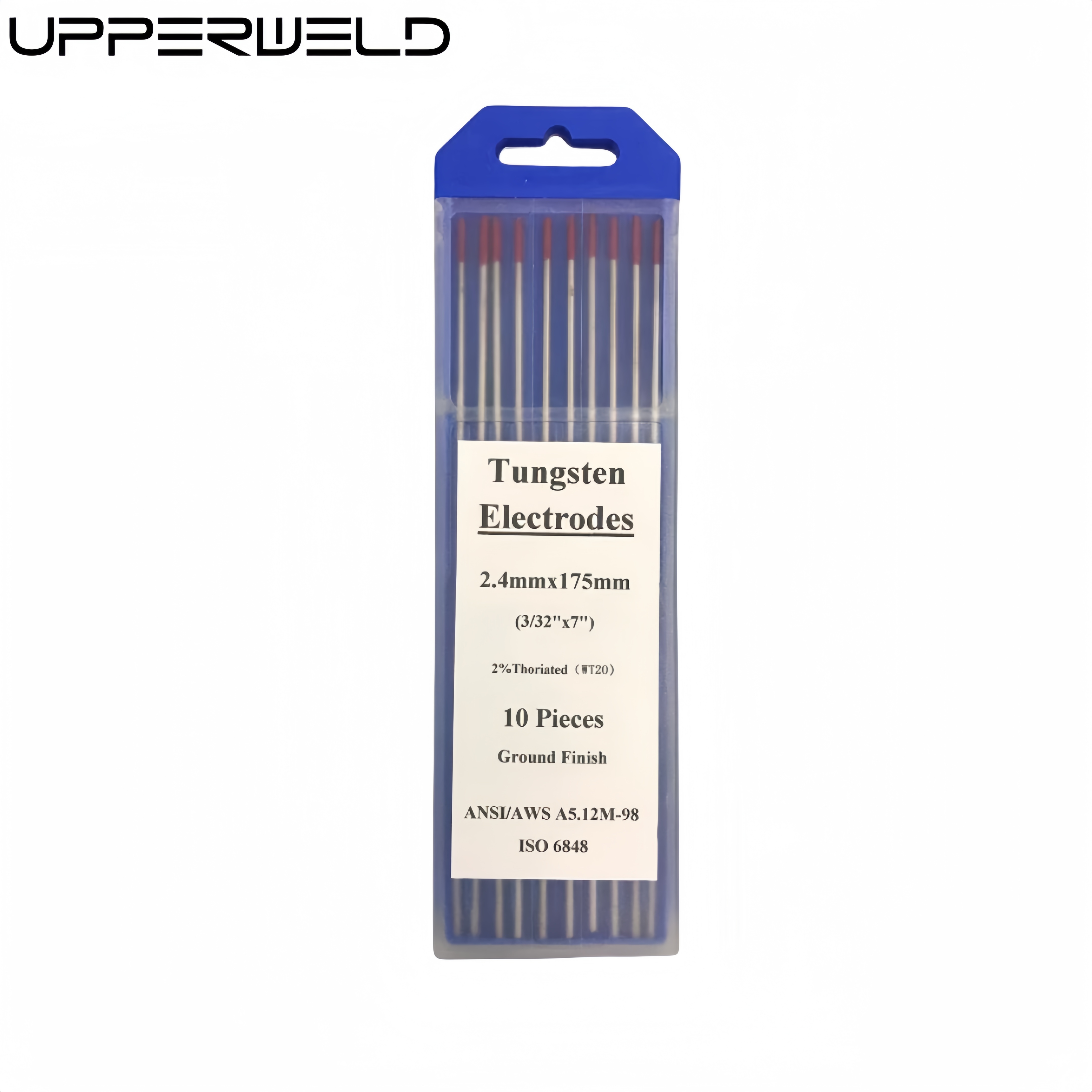 2.4mm*175mm WT20 Tungsten Electrodes for TIG Welding Torch Red Tip Customized Support
