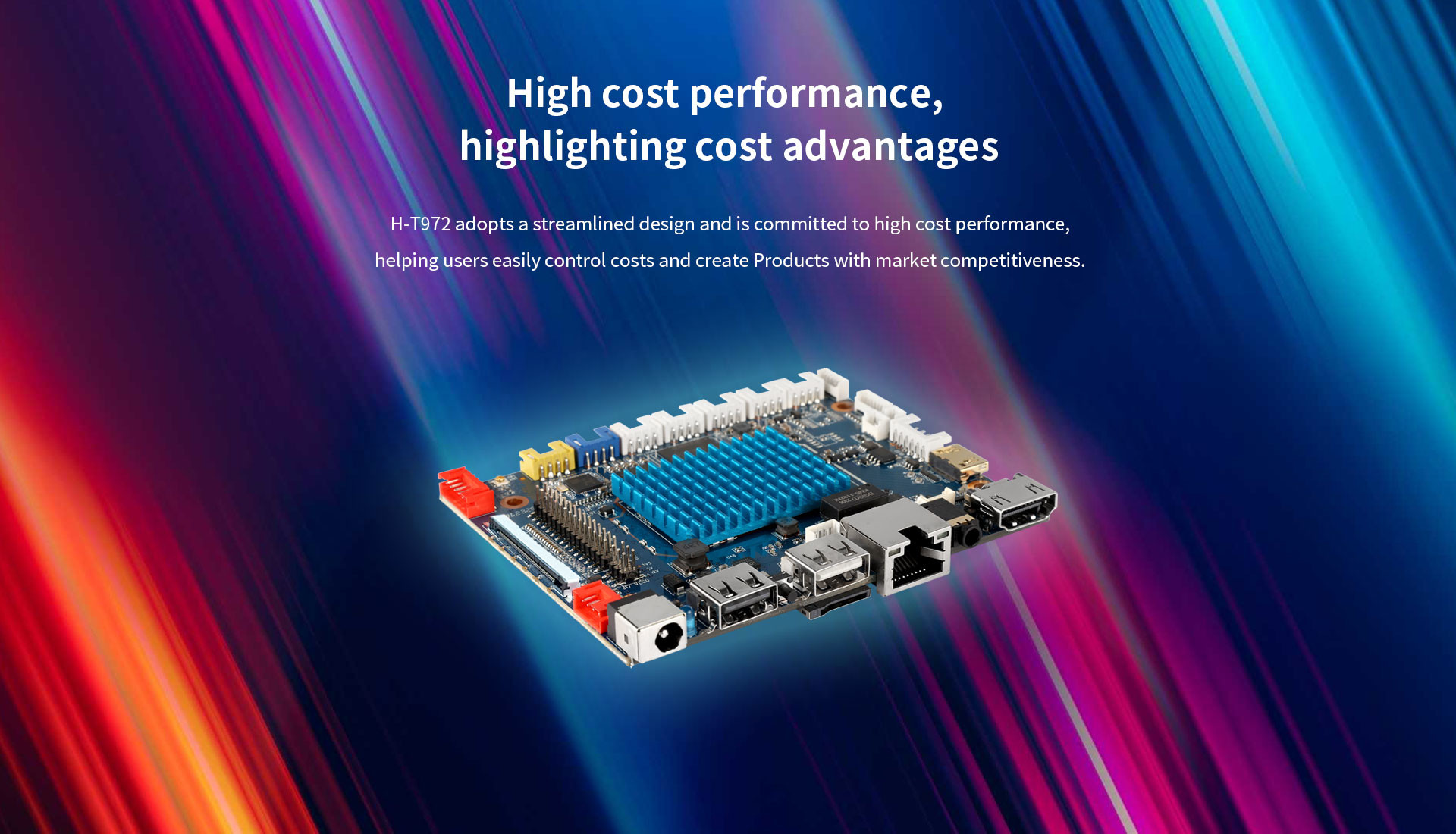 H-T972 Smart HMI Mainboard Standard 16GB EMMC Standard 51Pin 4K LCD screen cableVGA interface