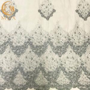 Wholesale Exquisite Beaded Handmade Embroidery Lace Fabric For Evening Dress from china suppliers