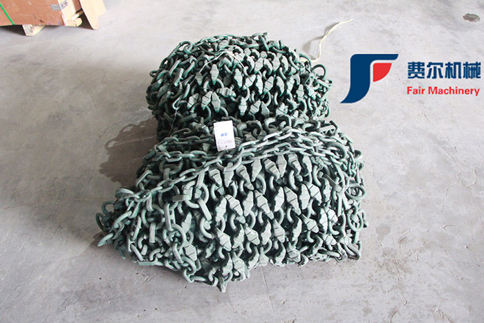 Carbon Steel Alloy Steel Wheel Loader Tire Chains / Snow Tire Chains Sample Accept