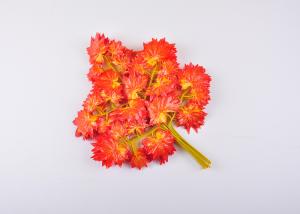 China Ornamental 18 Leaves Silk Plastic Artificial Maple Tree Branches on sale