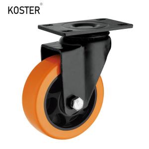 Wholesale Rotating Wheel 2.5inch Orange PU PVC Swivel Castor Wheels for Small Furniture from china suppliers
