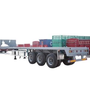 Wholesale 3 And 4axel 40ft 50ft 60ft Container Flatbed Trailer Tanzania Used Flatbed Semi Trailer For Sale from china suppliers