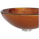 145mm Tempered Glass Sink Bathroom Countertop No Hole Scratch Resistance With