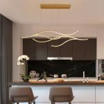 Modern Minimalist Creative Linear Long Strip Dining Room Chandelier For