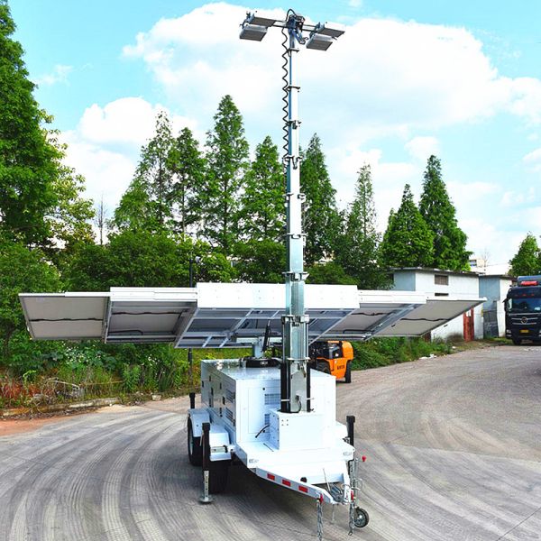 Portable Solar Light Tower Construction Light Tower Running Time 19.2 Hours LED Mobile Light Tower