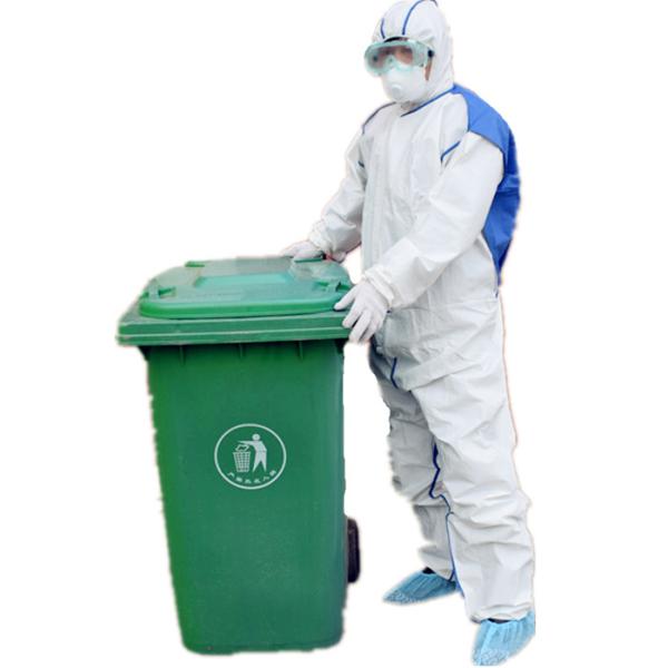 PPE Isolation Protective Coverall Chemical Hooded Hospital Hazmat CAT III Type