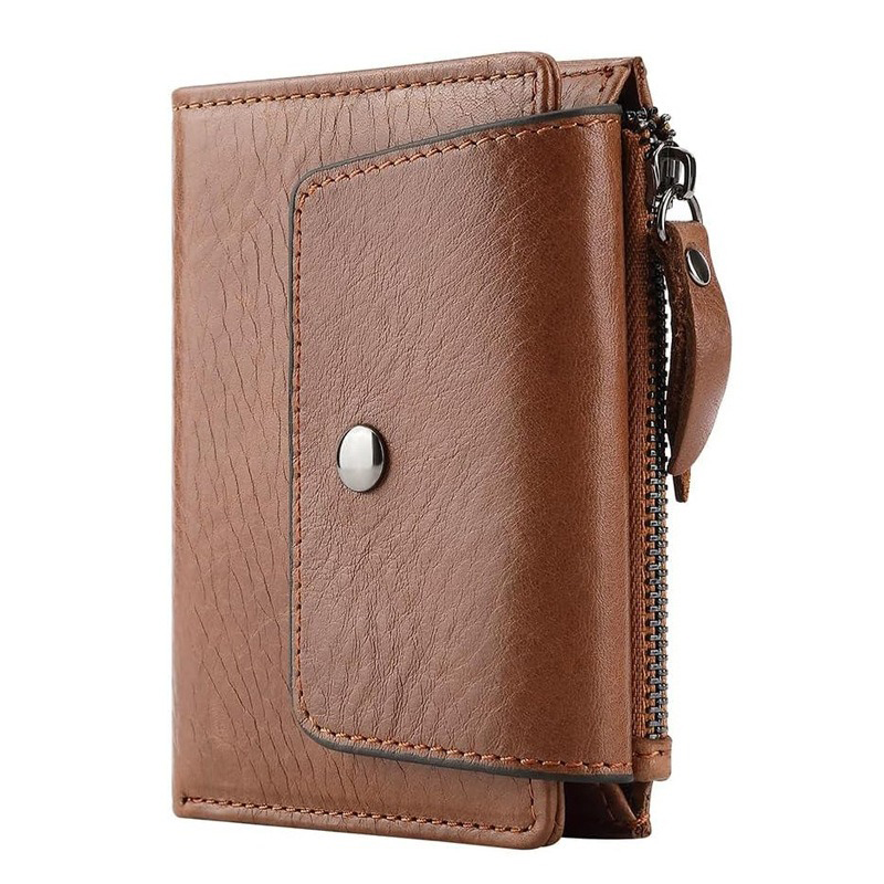 Transparent ID Window and Multiple Card Slots Men's Card Holder for Easy Organization