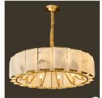 Modern Luxury Chandelier Home Living Room Bedroom Natural Marble Black Gold Dual