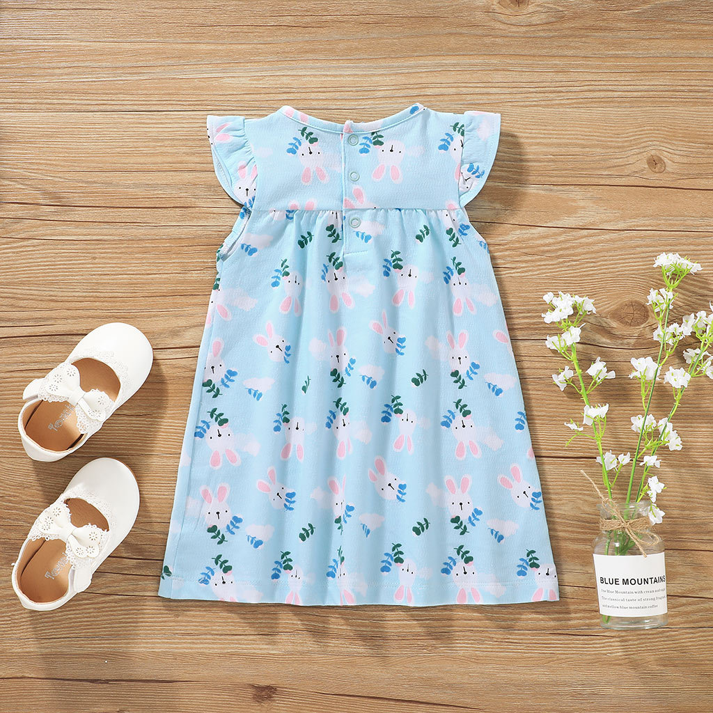 Summer Children'S Clothing Girls Full Printing Small Flower Children'S Dress