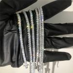 Round Cut Moissanite Tennis Chain 14K Gold Plated Moissanite Tennis Necklace