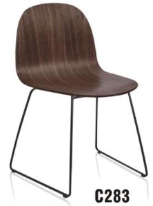 Wholesale modern home metal leg bent wood dining chair furniture from china suppliers