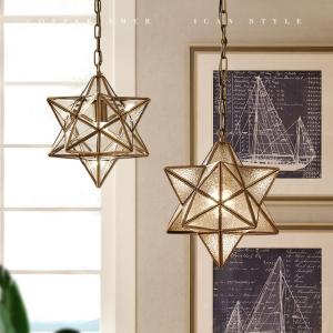 Wholesale Nordic Led Pendant Lights Art Glass Start Geometric Pendant Lamp(WH-GP-170) from china suppliers