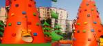 Outdoor kids inflatable rock climbing wall for inflatable sports games