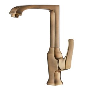 Wholesale ACS Single Handle Antique Brass Kitchen Mixer Faucet Sink Mixer With Swivel Spout from china suppliers