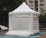 5x4m Commercial Grade Adults Wedding All White Bouncy Castle With Steeple Shape